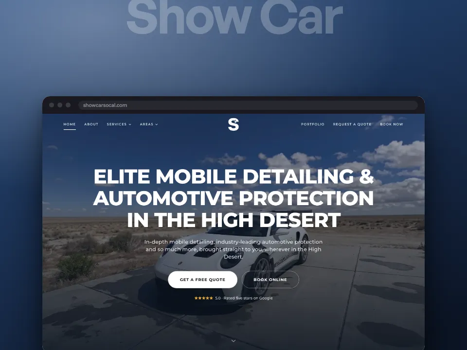 Show Car Auto Spa website